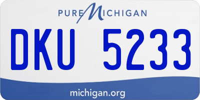 MI license plate DKU5233