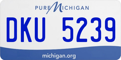 MI license plate DKU5239