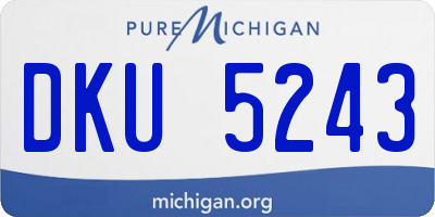 MI license plate DKU5243