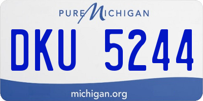 MI license plate DKU5244