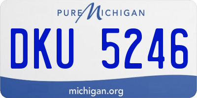 MI license plate DKU5246