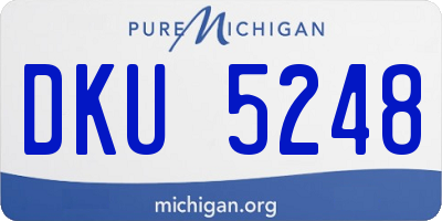 MI license plate DKU5248