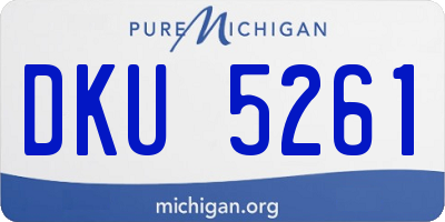 MI license plate DKU5261