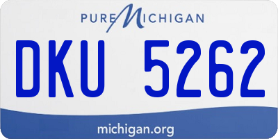 MI license plate DKU5262