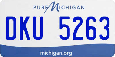 MI license plate DKU5263