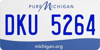 MI license plate DKU5264
