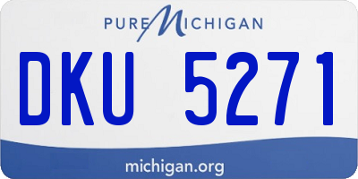 MI license plate DKU5271