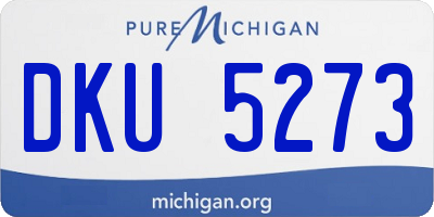 MI license plate DKU5273