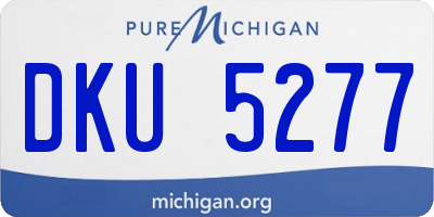 MI license plate DKU5277