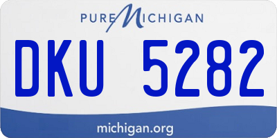 MI license plate DKU5282