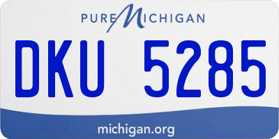 MI license plate DKU5285
