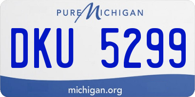 MI license plate DKU5299