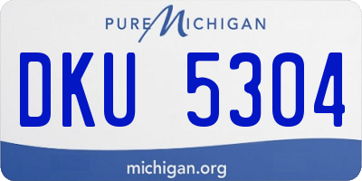 MI license plate DKU5304