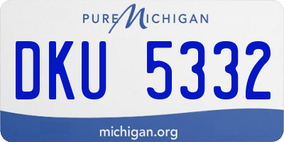 MI license plate DKU5332