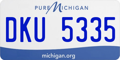 MI license plate DKU5335
