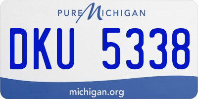 MI license plate DKU5338
