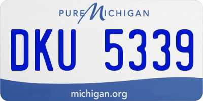 MI license plate DKU5339