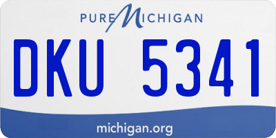 MI license plate DKU5341