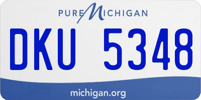MI license plate DKU5348