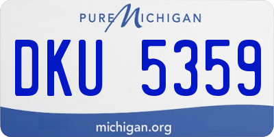 MI license plate DKU5359
