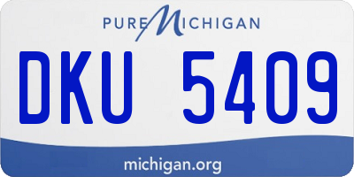 MI license plate DKU5409