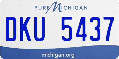 MI license plate DKU5437