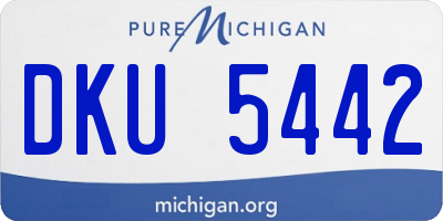 MI license plate DKU5442