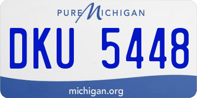 MI license plate DKU5448