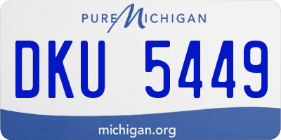 MI license plate DKU5449