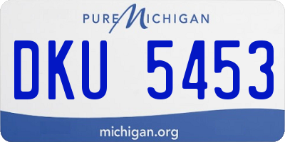 MI license plate DKU5453