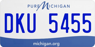 MI license plate DKU5455
