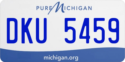 MI license plate DKU5459