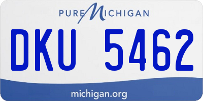 MI license plate DKU5462