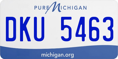 MI license plate DKU5463