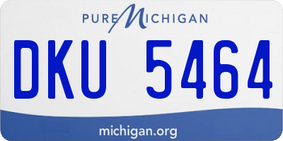 MI license plate DKU5464