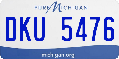 MI license plate DKU5476
