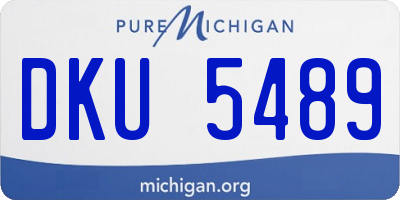 MI license plate DKU5489