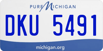 MI license plate DKU5491