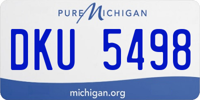MI license plate DKU5498