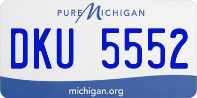 MI license plate DKU5552