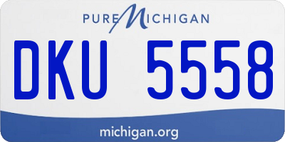 MI license plate DKU5558
