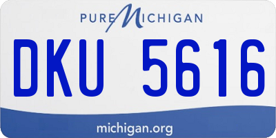 MI license plate DKU5616