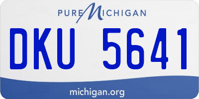 MI license plate DKU5641