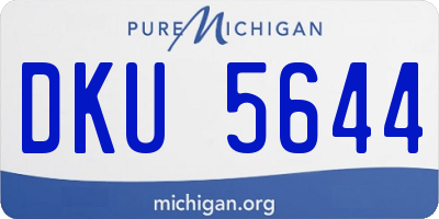 MI license plate DKU5644