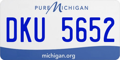 MI license plate DKU5652