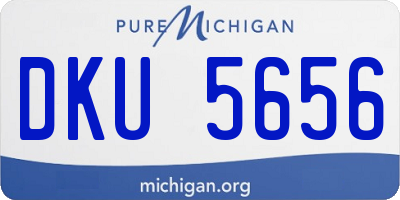 MI license plate DKU5656