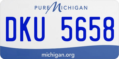 MI license plate DKU5658