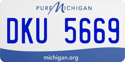 MI license plate DKU5669
