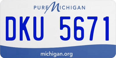 MI license plate DKU5671