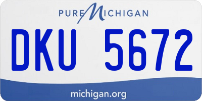 MI license plate DKU5672
